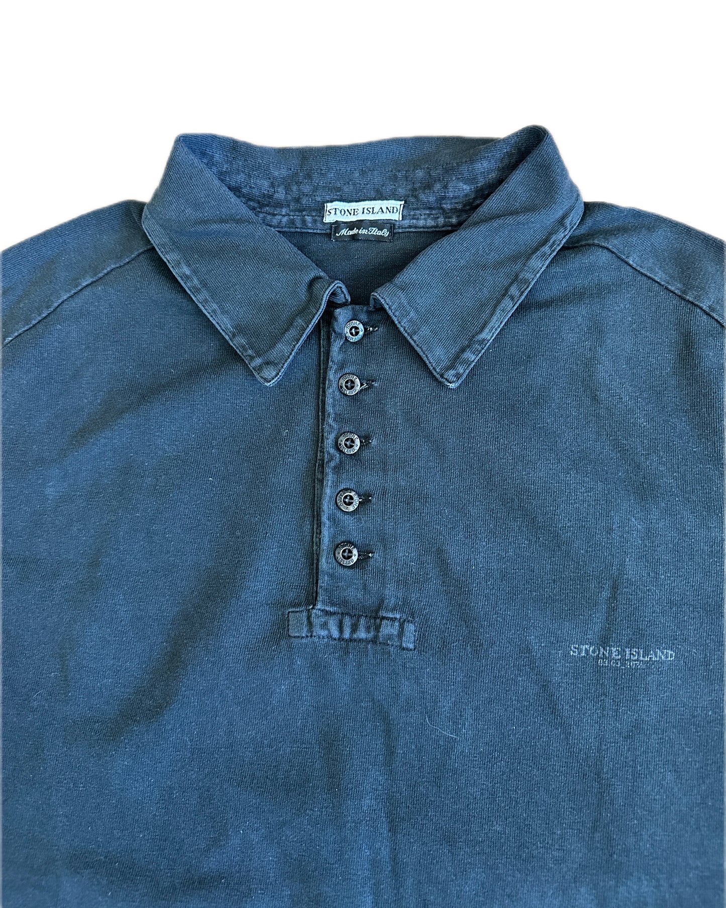 Stone Island 2003 Black Polo Shirt - L - Made in Italy