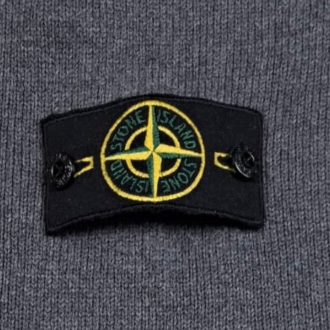 Stone Island 2010 Grey Knit Troyer Sweater - XL - Made in Italy