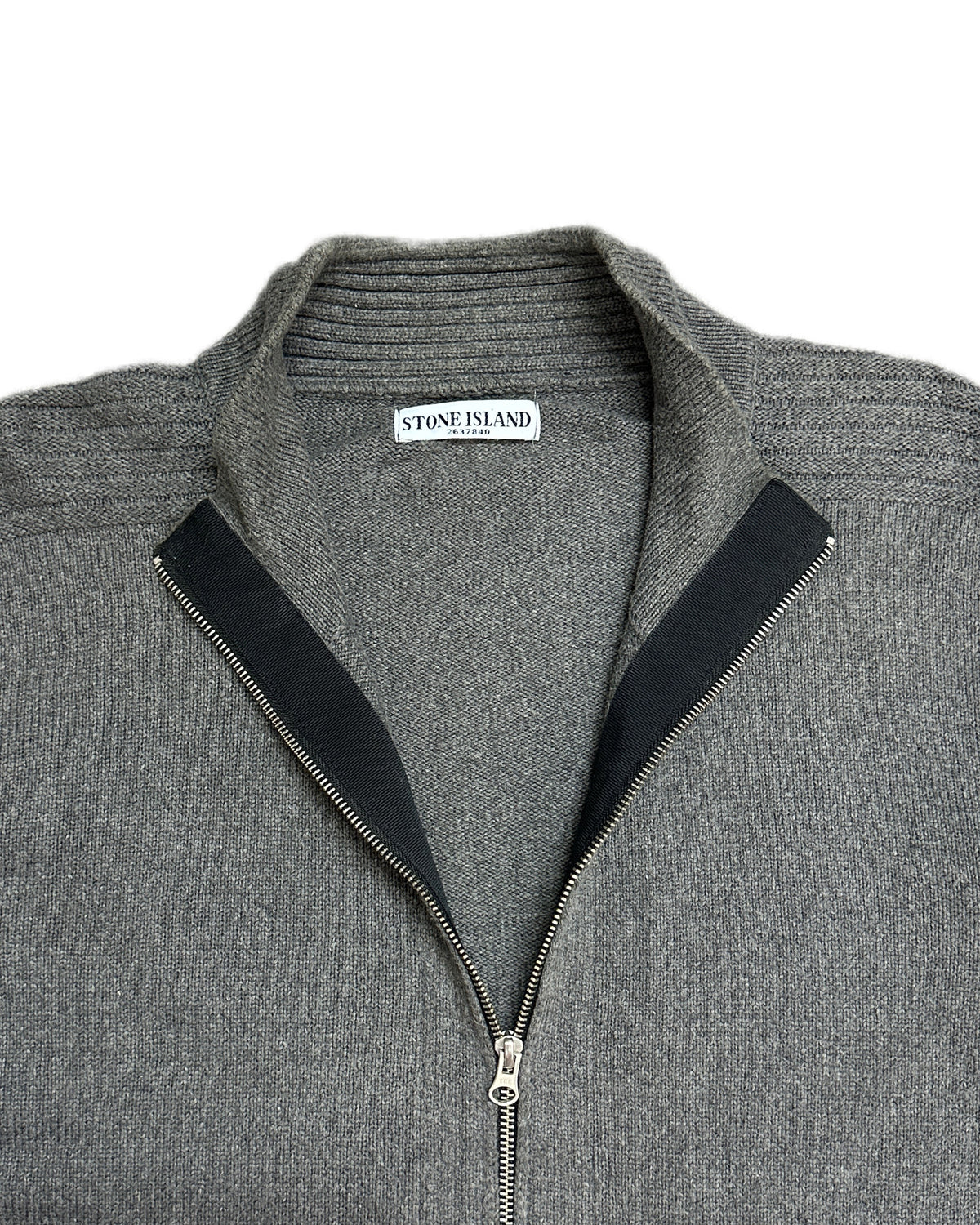 Stone Island 2011 Dark Grey Knit Zip Jacket - L - Made in Italy