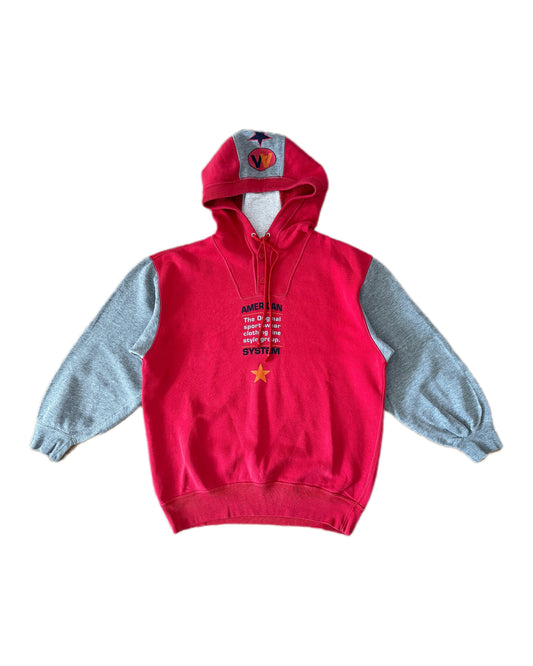 American System 1986 Vintage Hooded Sweatshirt - M - Made in Italy