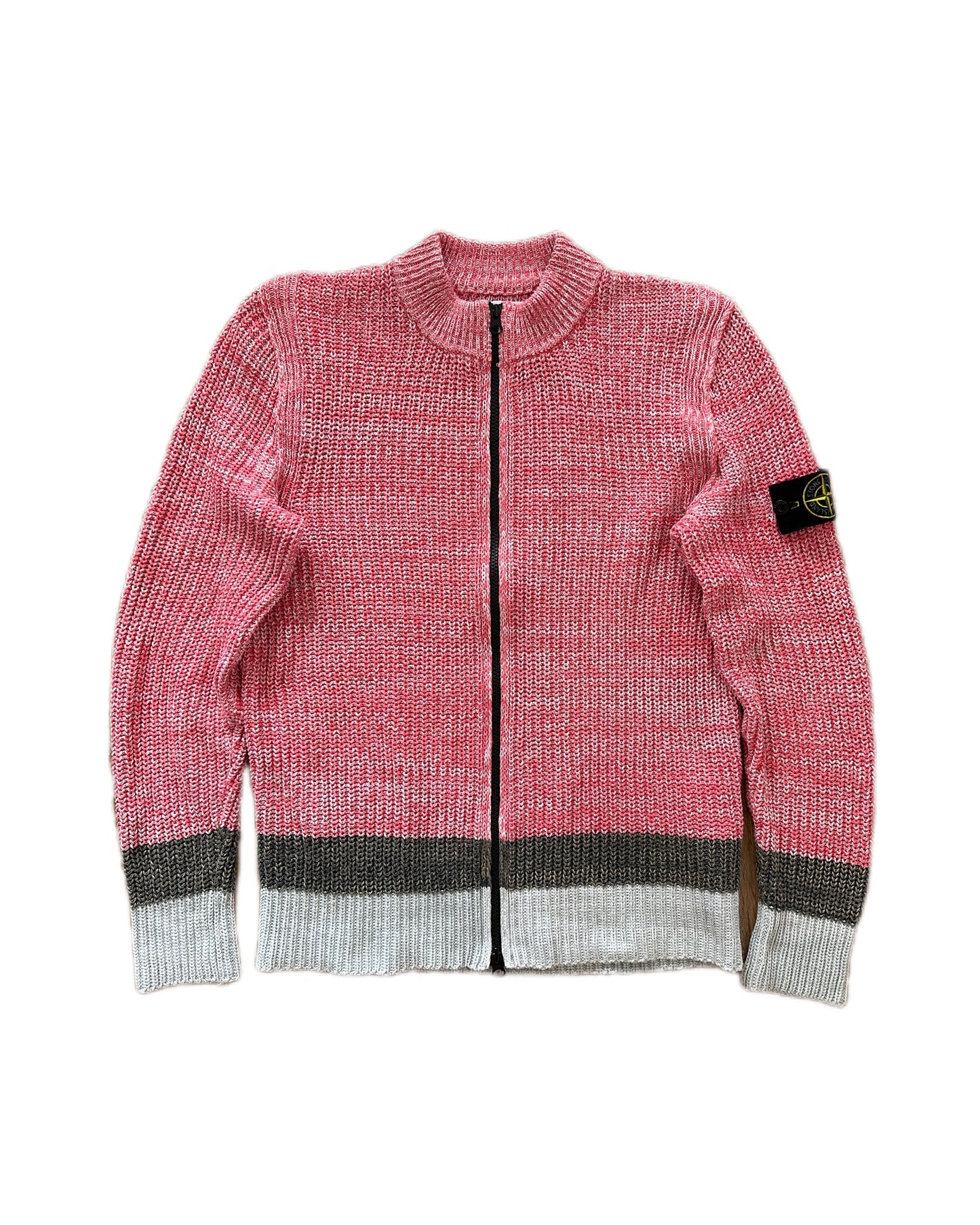 Stone Island 2017 Coral Cotton Knit Zip Jacket - L - Made in Italy