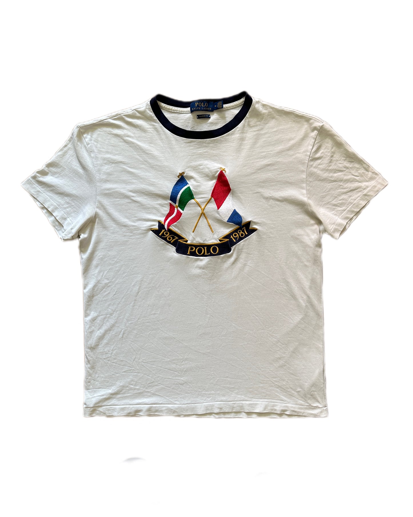 Polo Ralph Lauren 1987 Cross Flags T-Shirt White - M