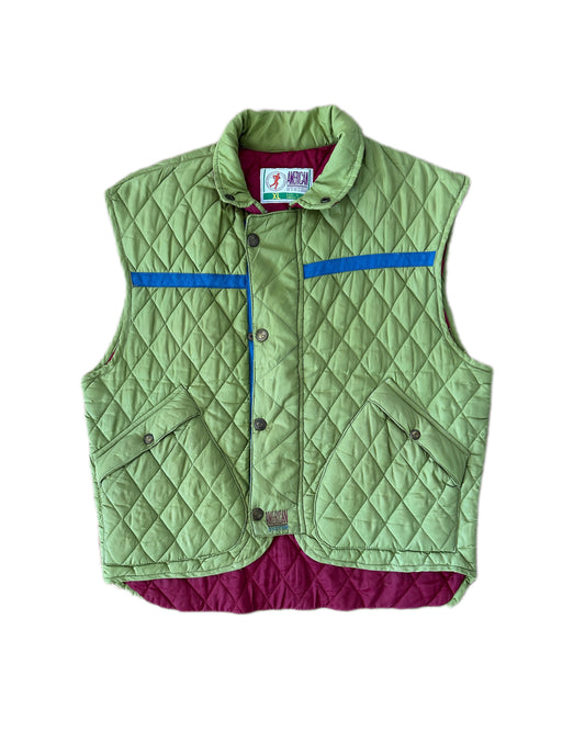 American System 1986 Vintage Quilted Vest - XL - Made in Italy
