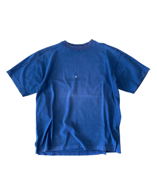 Stone Island 1987 Vintage Navy Cotton T-Shirt - XXL - Made in Italy