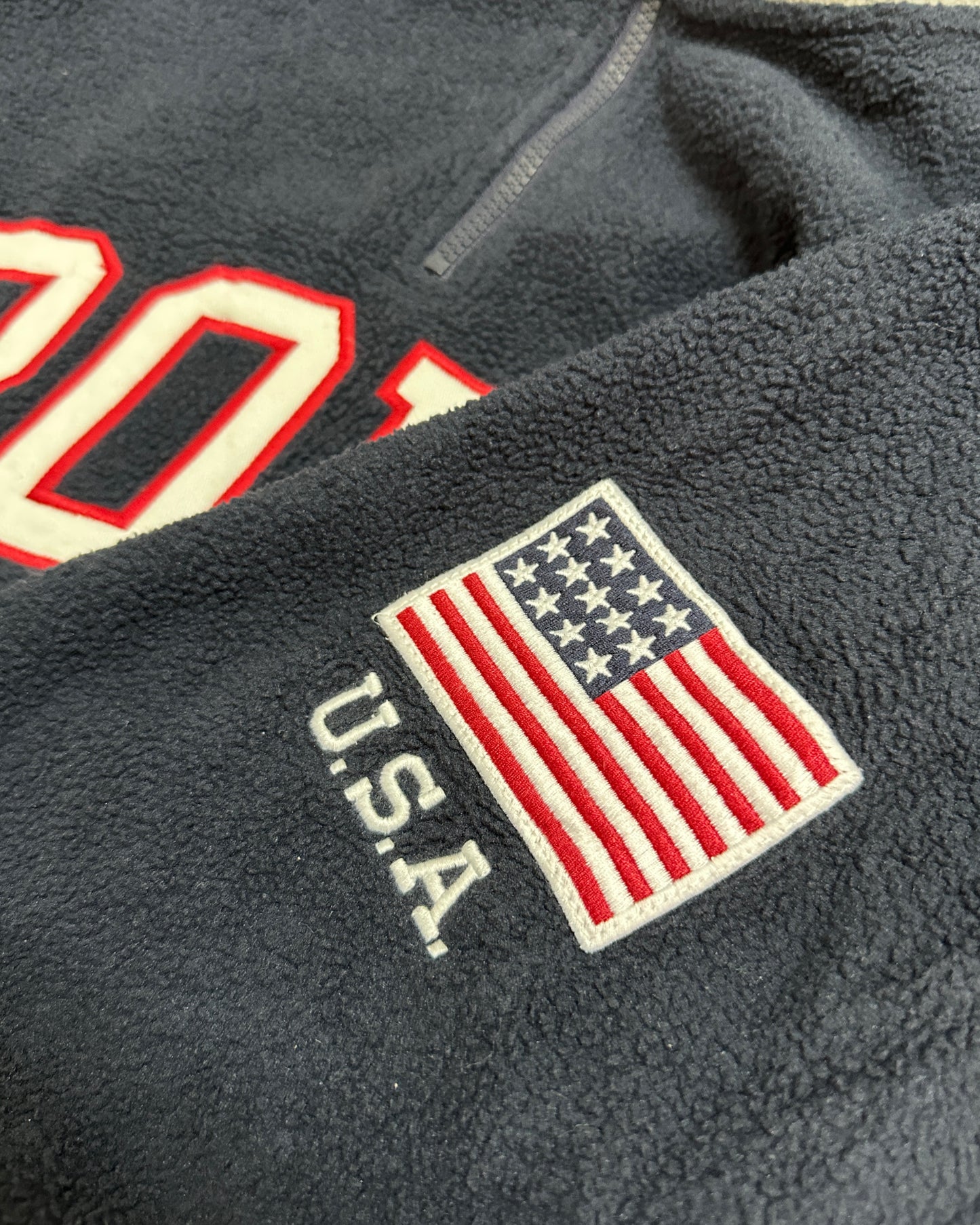 Polo Ralph Lauren USA Fleece 3/4 Zip Sweatshirt  Navy -  XXL