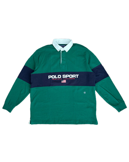 Polo Sport 90s Retro Rugby Polo Shirt - XL