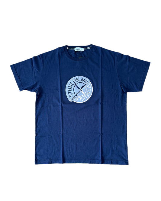 Stone Island 2018 Graphic Print Navy T-Shirt BNWT - XXL