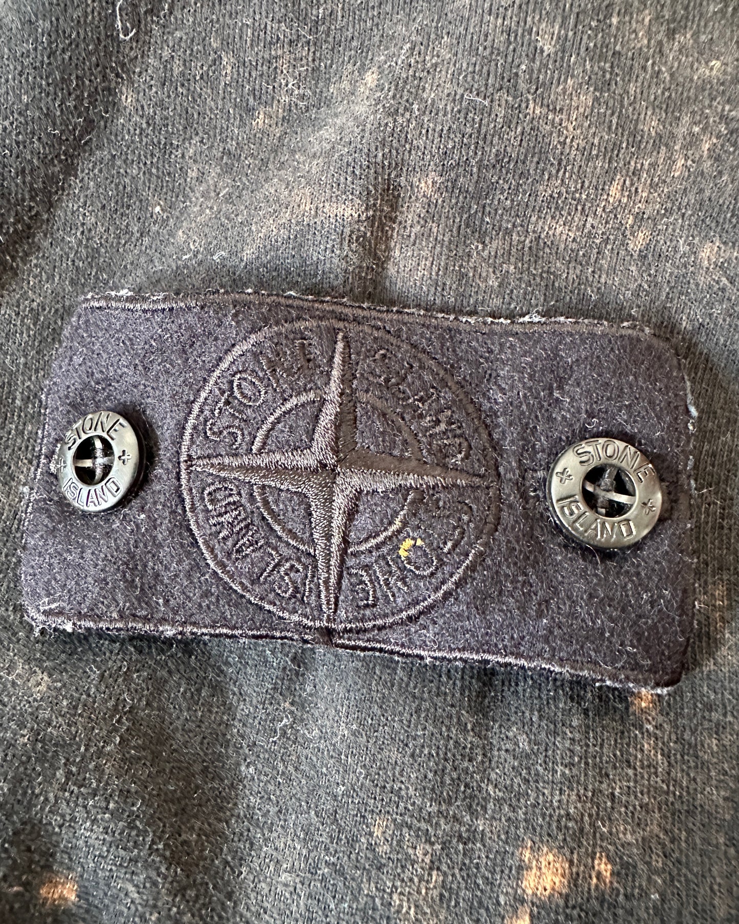 Stone Island 2022 Cotton Fleece Off-Dye OVD Treatment Hooded Sweatshirt - M