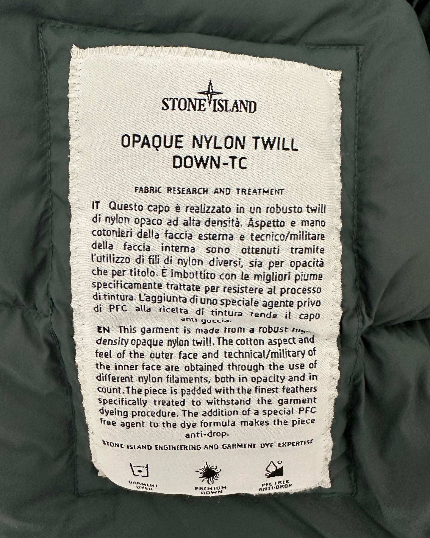 Stone Island 2022 Opaque Nylon Twlll Down-TC Balaclava Puffer Jacket - M