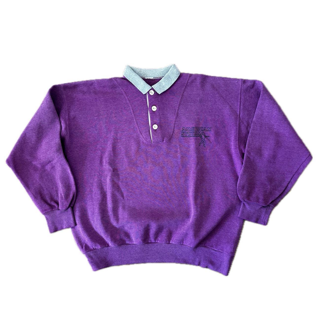 American System 80s Polo Sweatshirt - L - Made in Italy