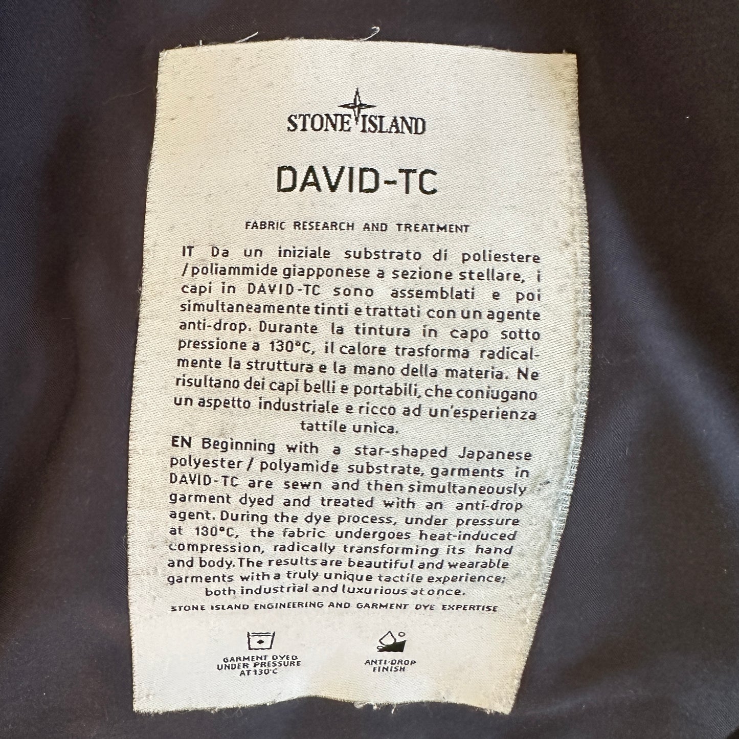 Stone Island 2016 David-TC Jacket w/ Down Liner - XL