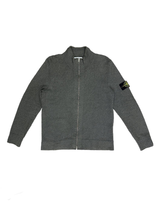 Stone Island 2011 Dark Grey Knit Zip Jacket - L - Made in Italy