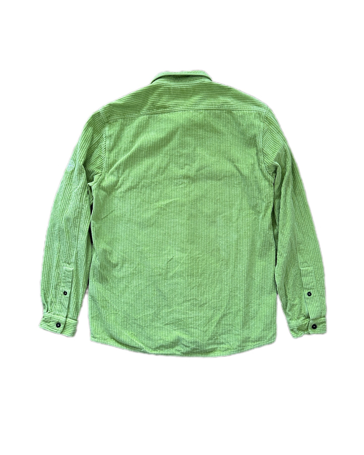 Stone Island 2019 Cotton Corduroy Overshirt Lime Green - XL - Made in Italy