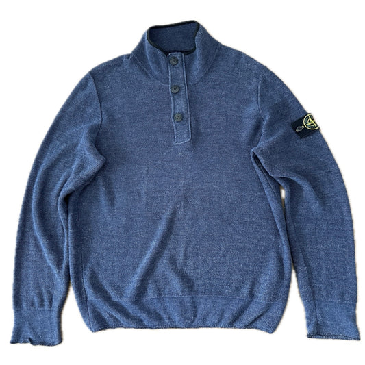 Stone Island 2013 Navy Blue Troyer Sweater - XL - Made in Italy