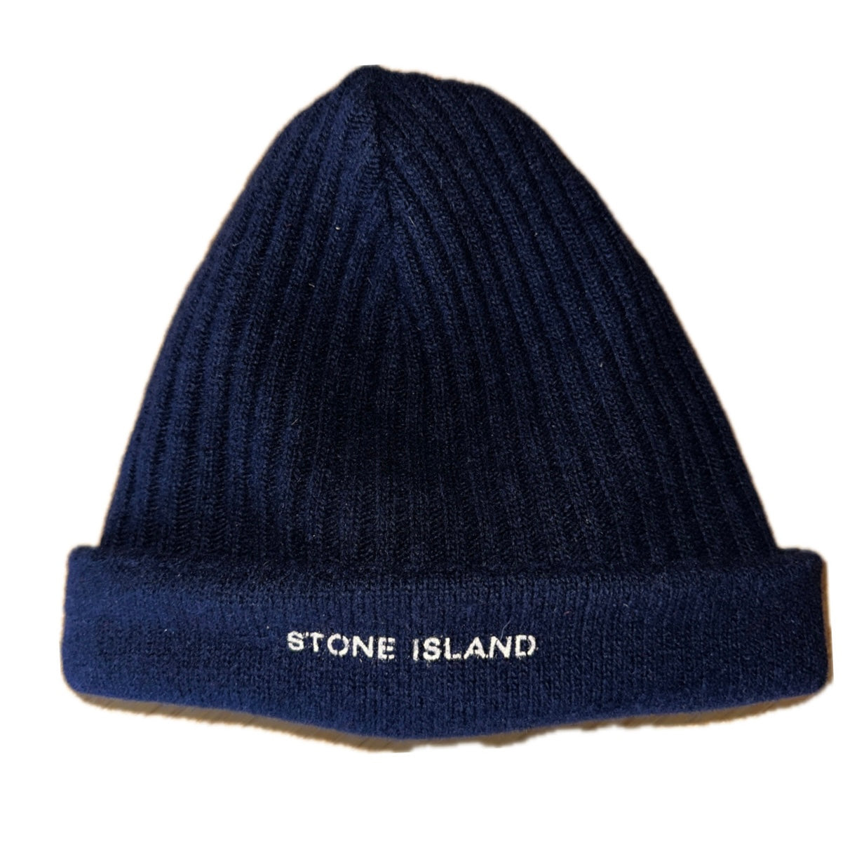 Stone Island Reversible Knit Hat Navy - One Size