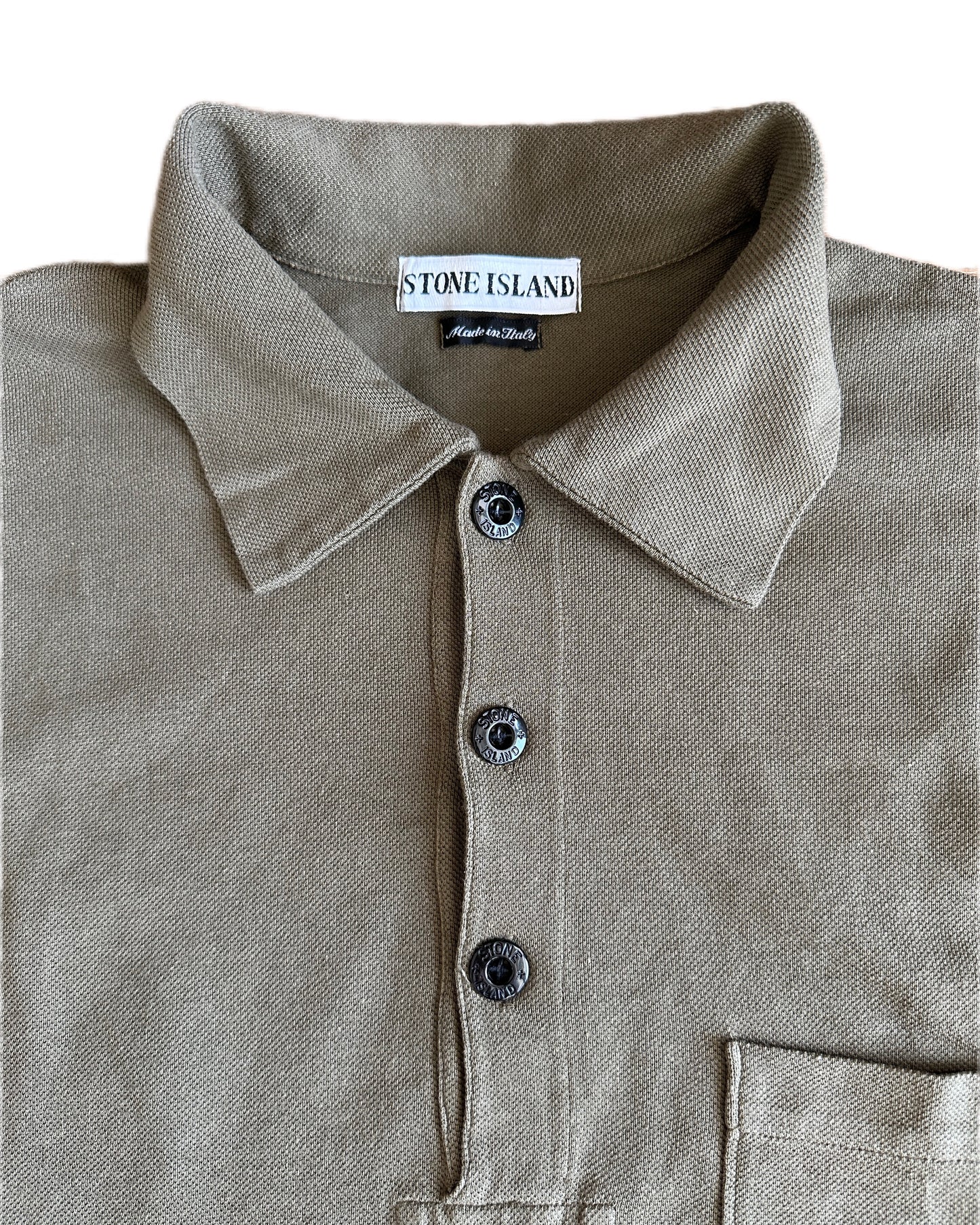 Stone Island Marina 1998 Cotton Pique Polo Shirt - M - Made in Italy