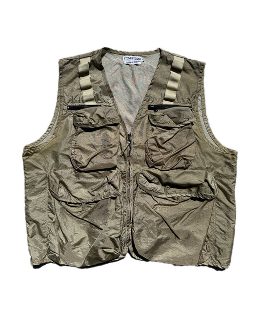 Stone Island 1995 Vintage Archivio Canvas Formula Steel Vest - XL - Made in Italy