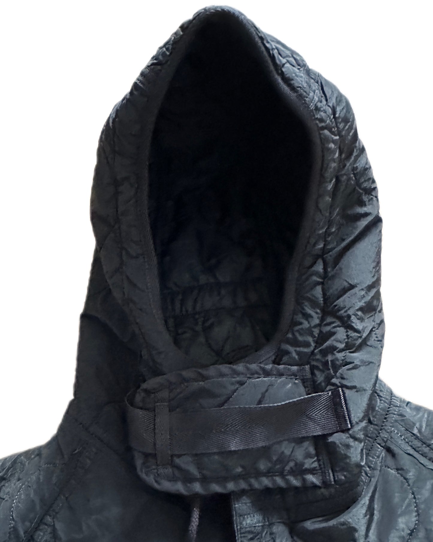 Stone Island 2004 Paul Harvey Navy Quilted Nylon Metal Jacket - L - Made in Italy