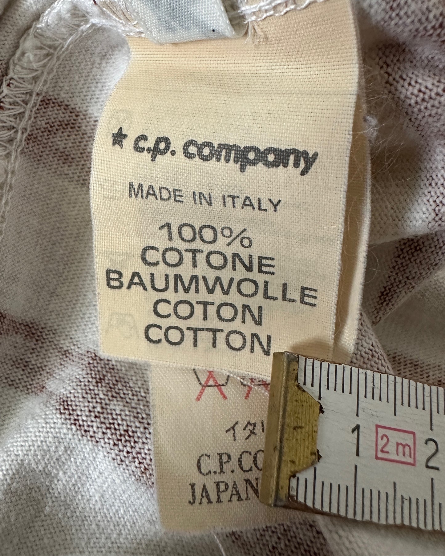 Stone Island 1989 Japan Release Striped Cotton T-Shirt - L - Made in Italy