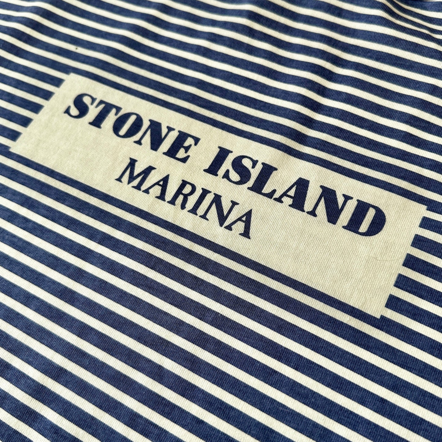 Stone Island Marina 2019 BNWT Lavender Blue Stripe T-Shirt - 3XL