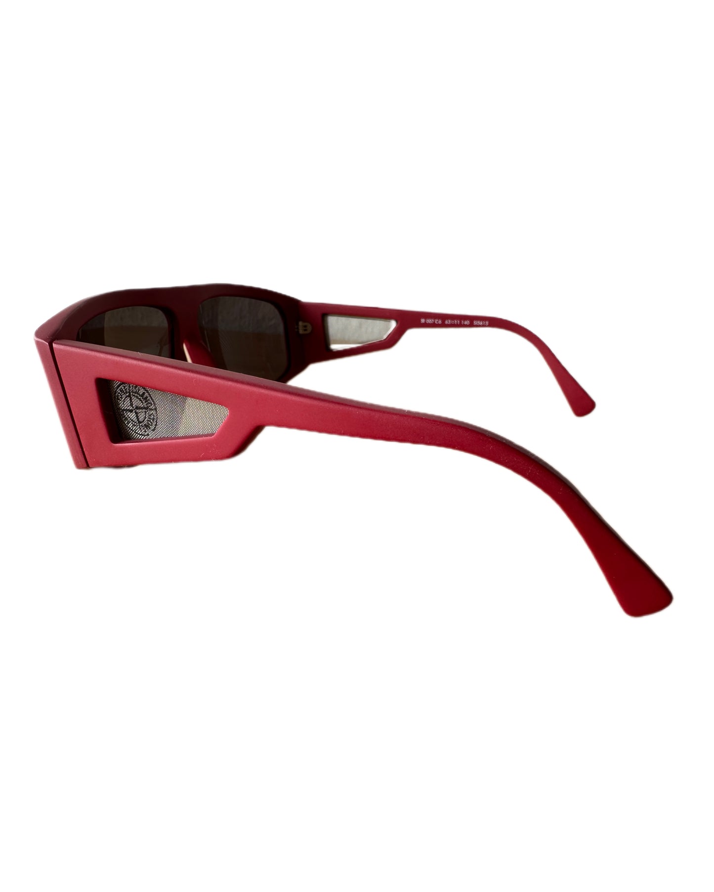 Stone Island 2013 SI 002 Sanded Acetate Bordeaux Zeiss Sunglasses - BNWT - Made in Italy