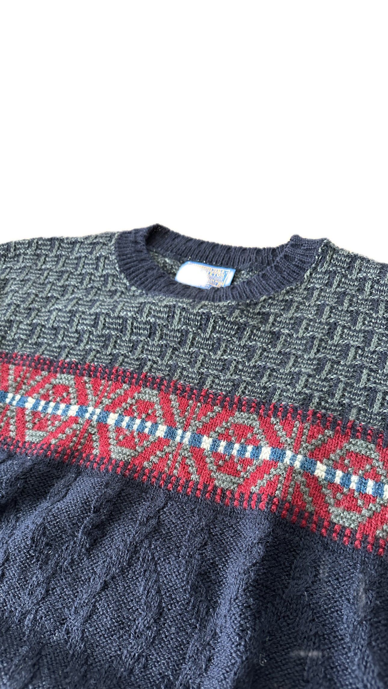 Pendleton Woolen Mills Vintage 80s Wool Knit Sweater - XL - Made in USA