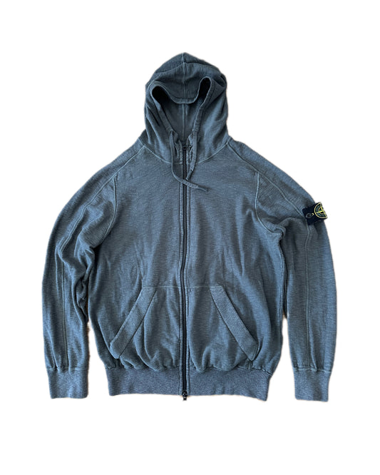Stone Island 2014 Grey Zip Hooded Sweatshirt Jacket - XXL (fits L/XL)