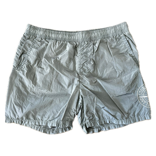 Stone Island 2018 Silver Nylon Metal Swim Shorts - XL