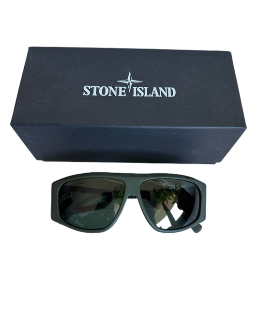 Stone Island 2013 SI 002 Sanded Acetate Khaki Zeiss Sunglasses - Made in Italy
