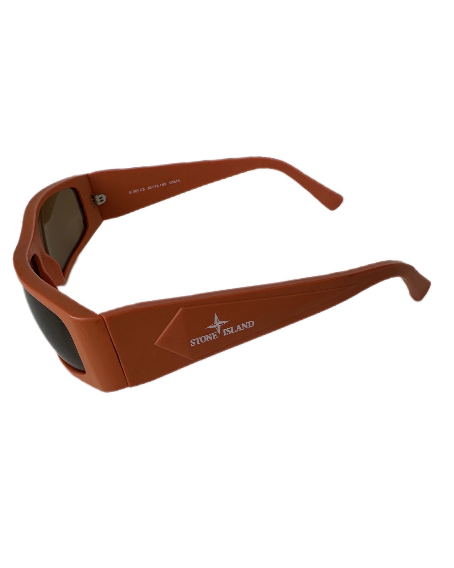 Stone Island 2013 SI 001 Sanded Acetate Orange Zeiss Sunglasses - Made in Italy