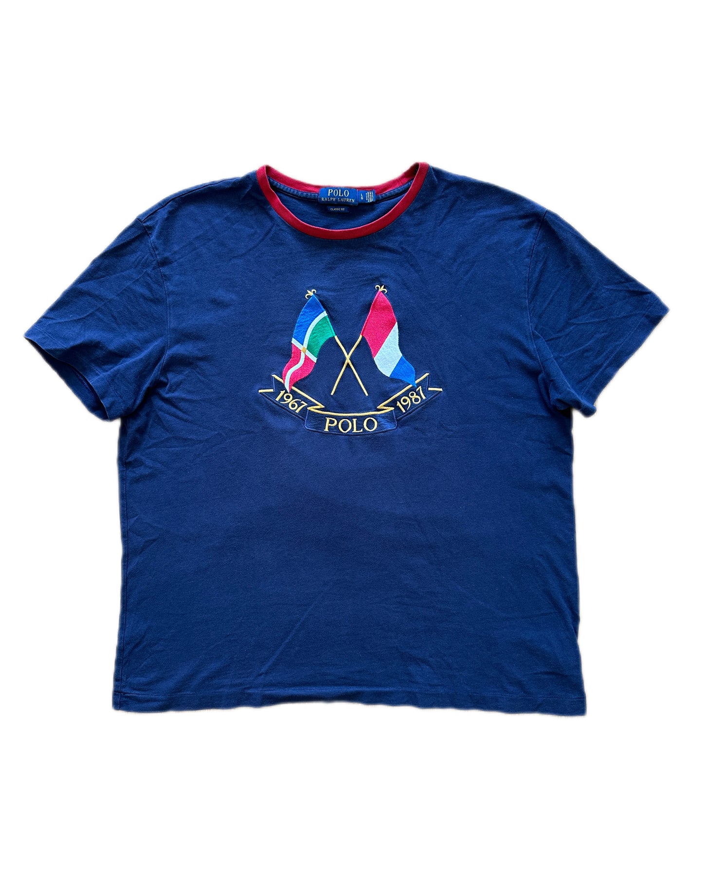 Polo Ralph Lauren  1987 Cross Flags T-Shirt Navy - L