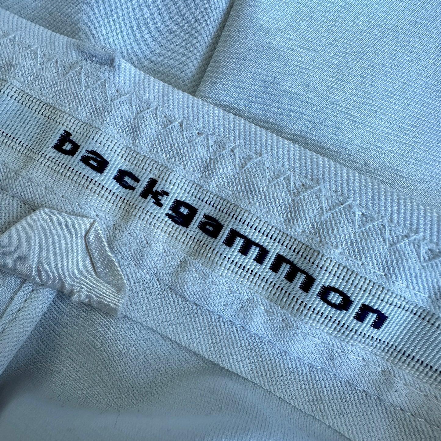 Backgammon 80s Vintage White Tennis Shorts - L