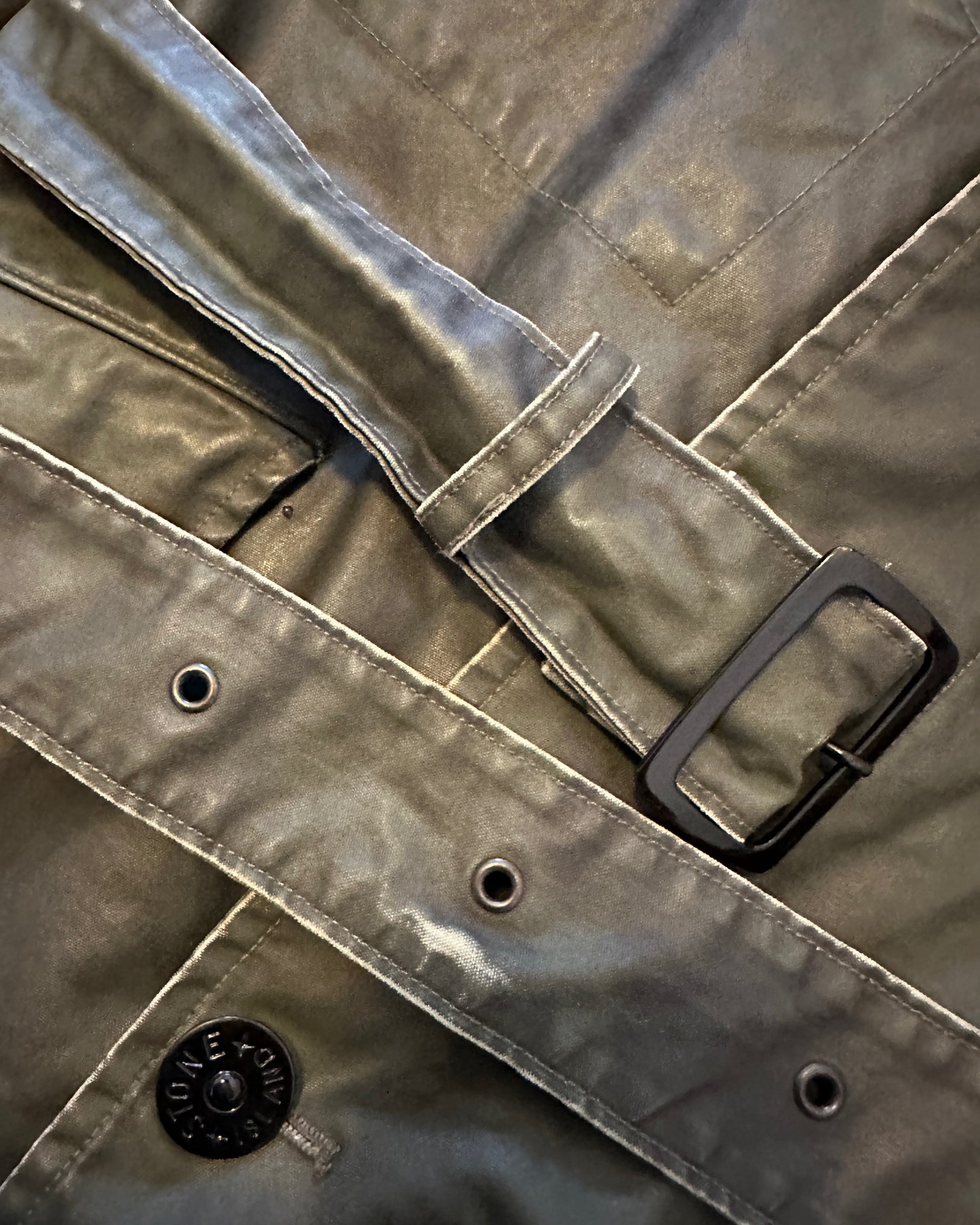 Stone Island 2009 Archivio Waxed Ice  Trenchcoat Jacket - M - Made in Italy