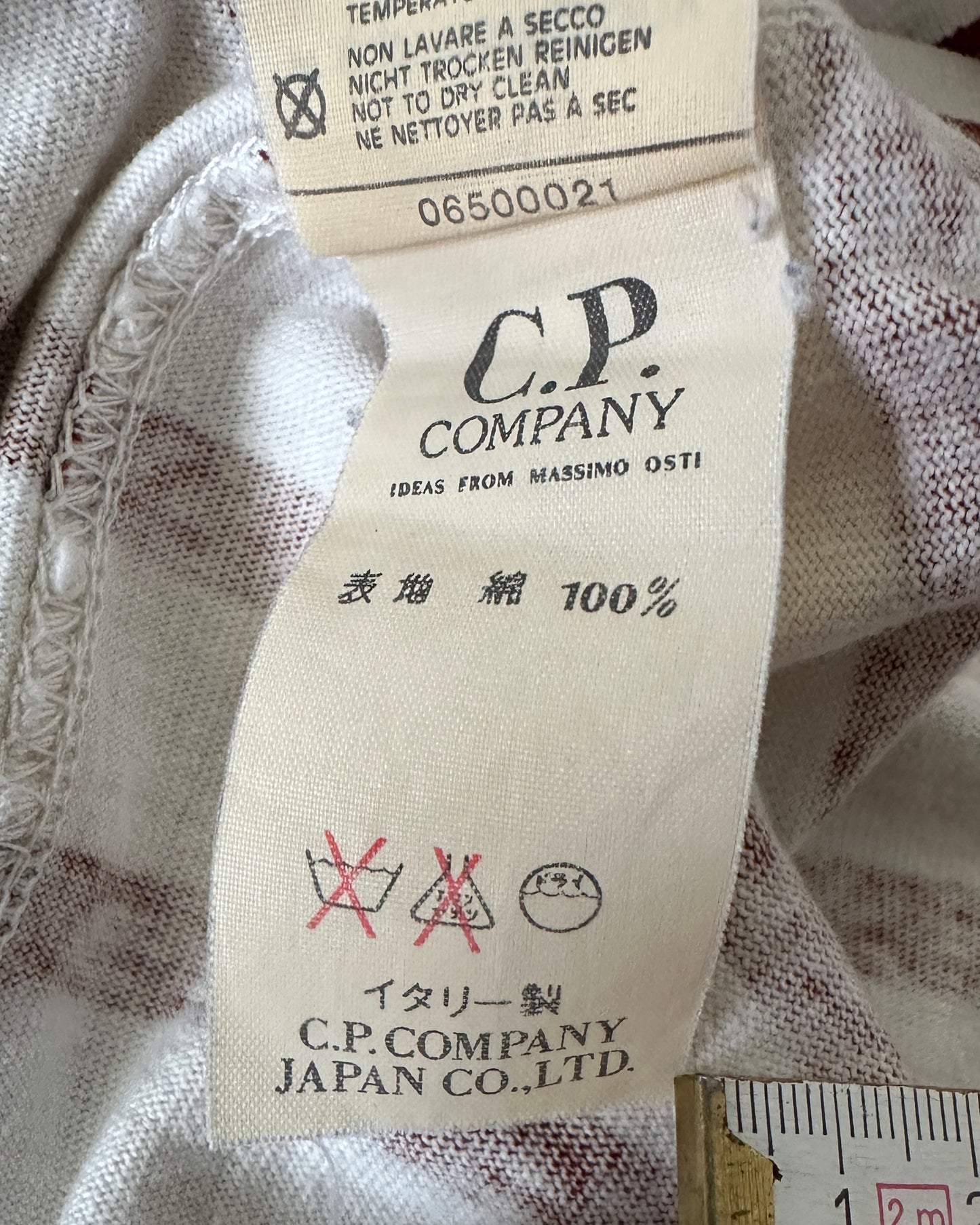 Stone Island 1989 Japan Release Striped Cotton T-Shirt - L - Made in Italy