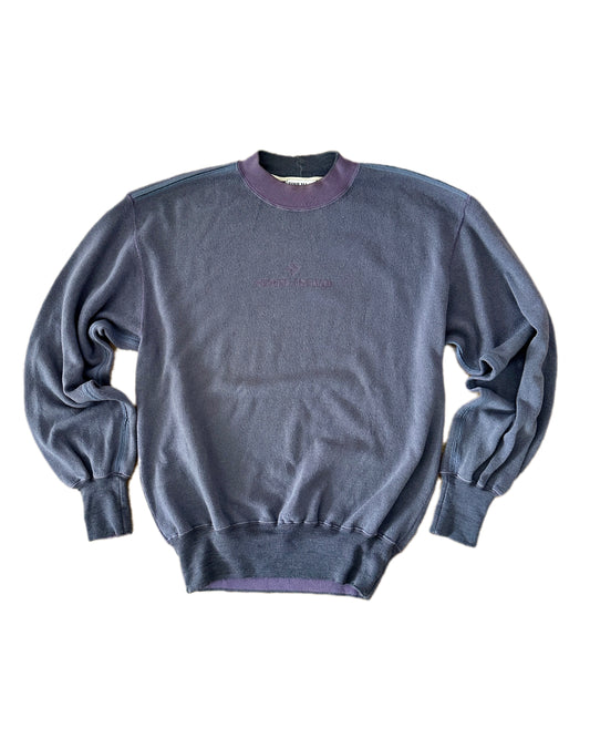Stone Island 1988 Purple Wool Mix Knit Sweatshirt - L - Made in Italy