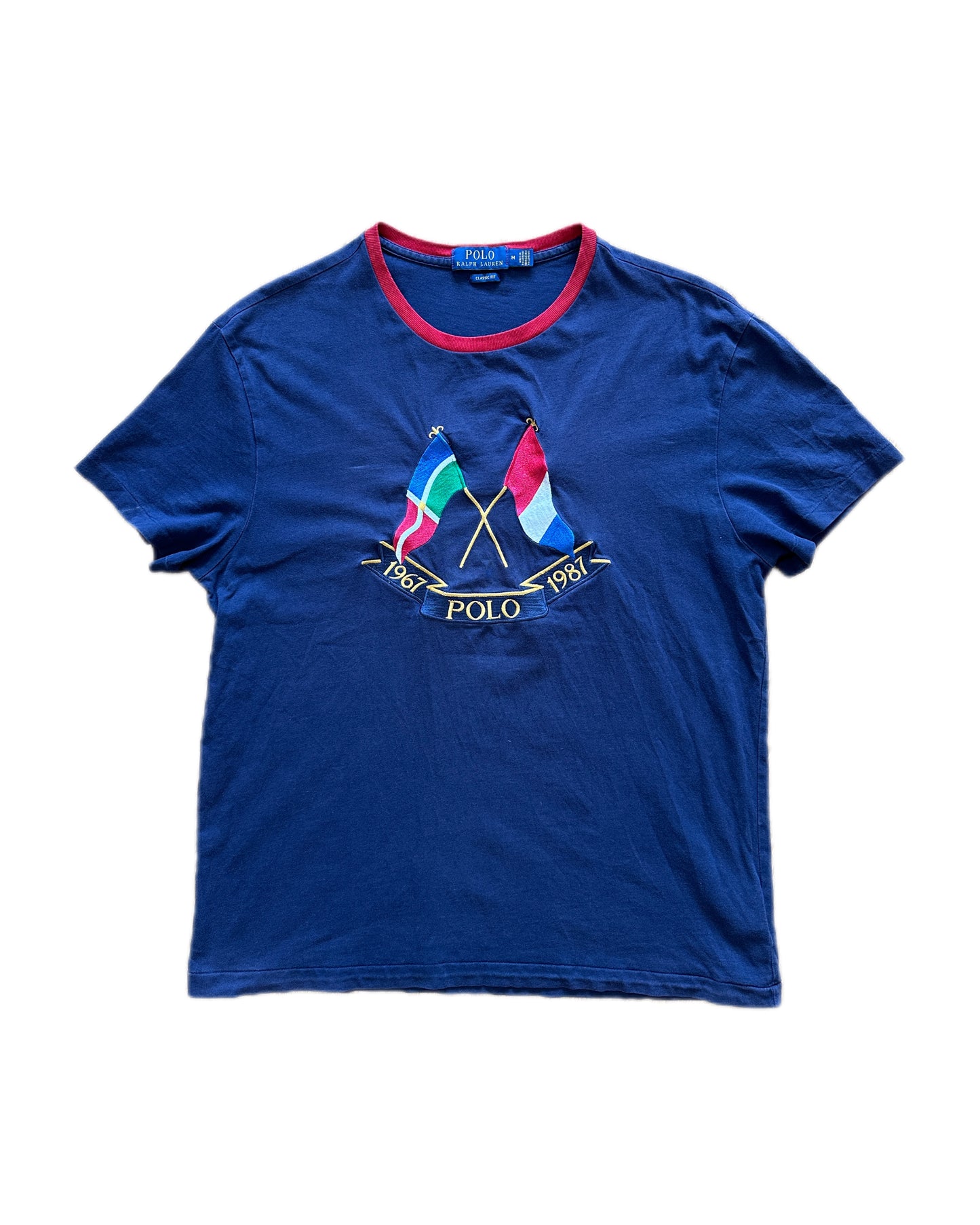 Polo Ralph Lauren 1987 Cross Flags T-Shirt Navy - M