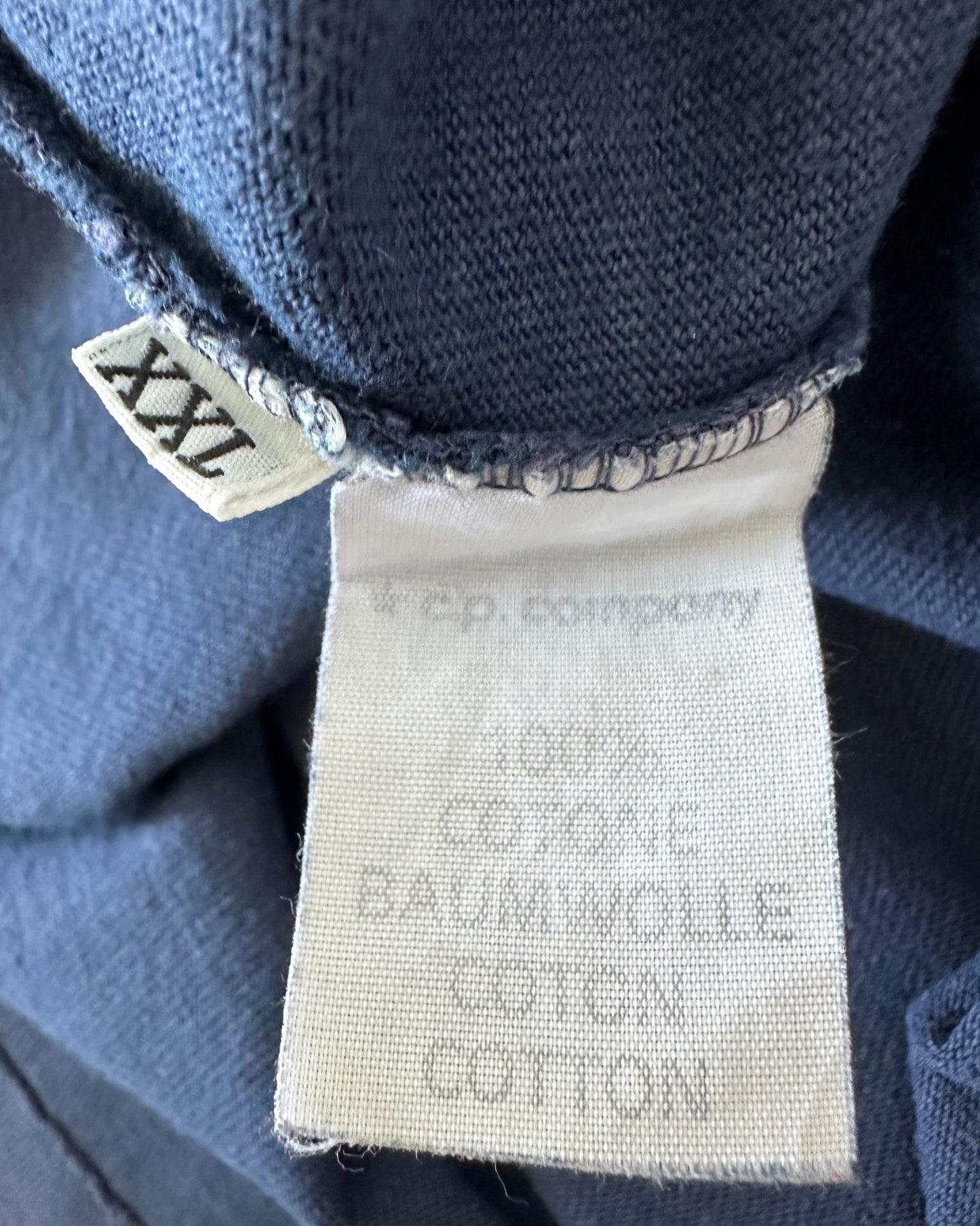 Stone Island 1987 Vintage Navy Cotton T-Shirt - XXL - Made in Italy