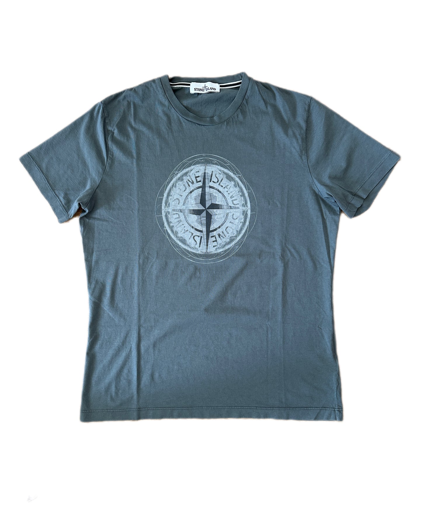 Stone Island 2014 Graphic Print Grey T-Shirt - XL - Made in Italy