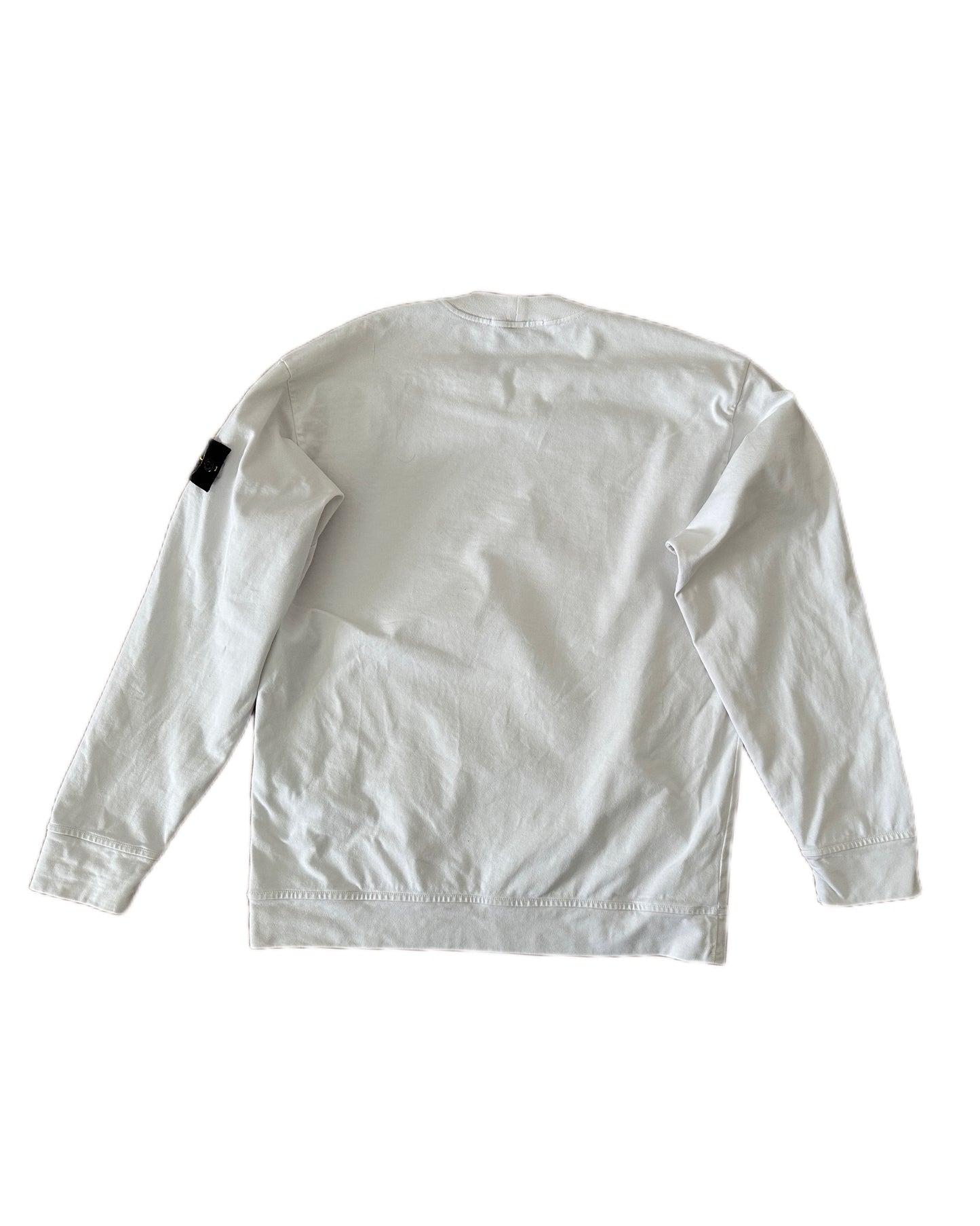 Stone Island 2023 White Cotton Sweatshirt - S