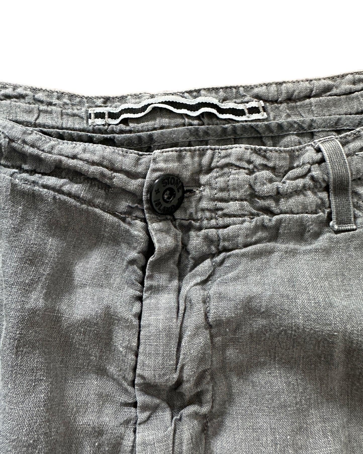 Stone Island 2015 Grey Linen Shorts - 34