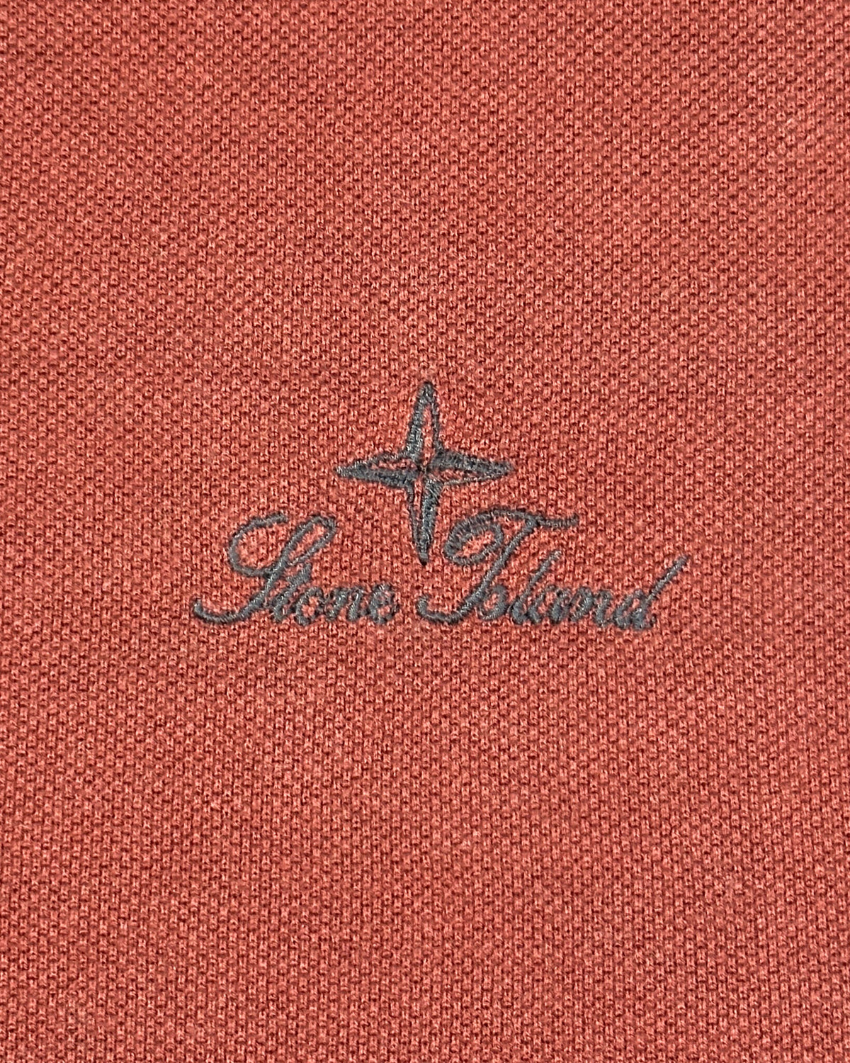 Stone Island 2026 Organic Cotton 50/2 Pique Fissato Dye 80s Script Logo Polo Shirt - XXL