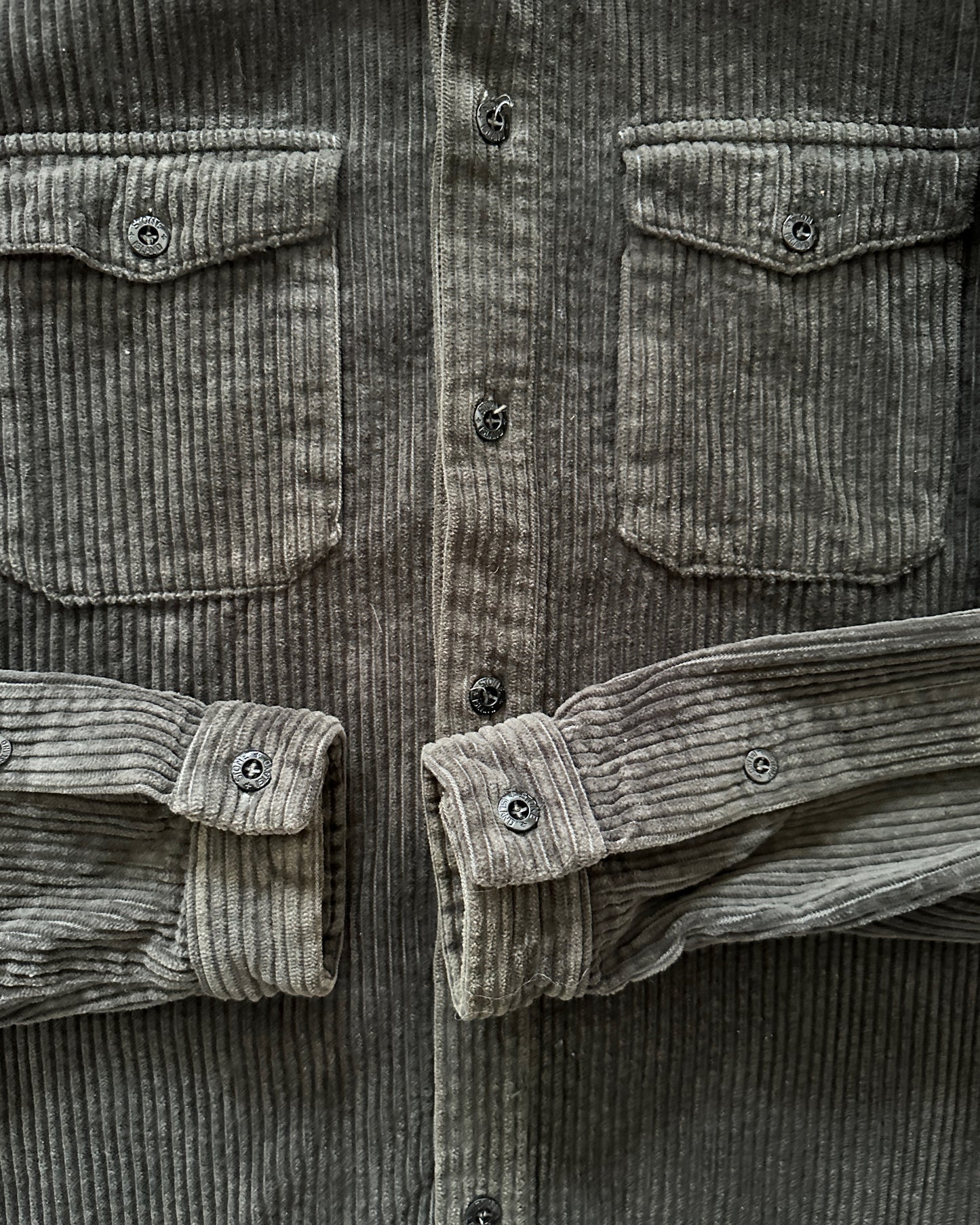 Stone Island 2019 Hooded Cotton Corduroy Overshirt - L