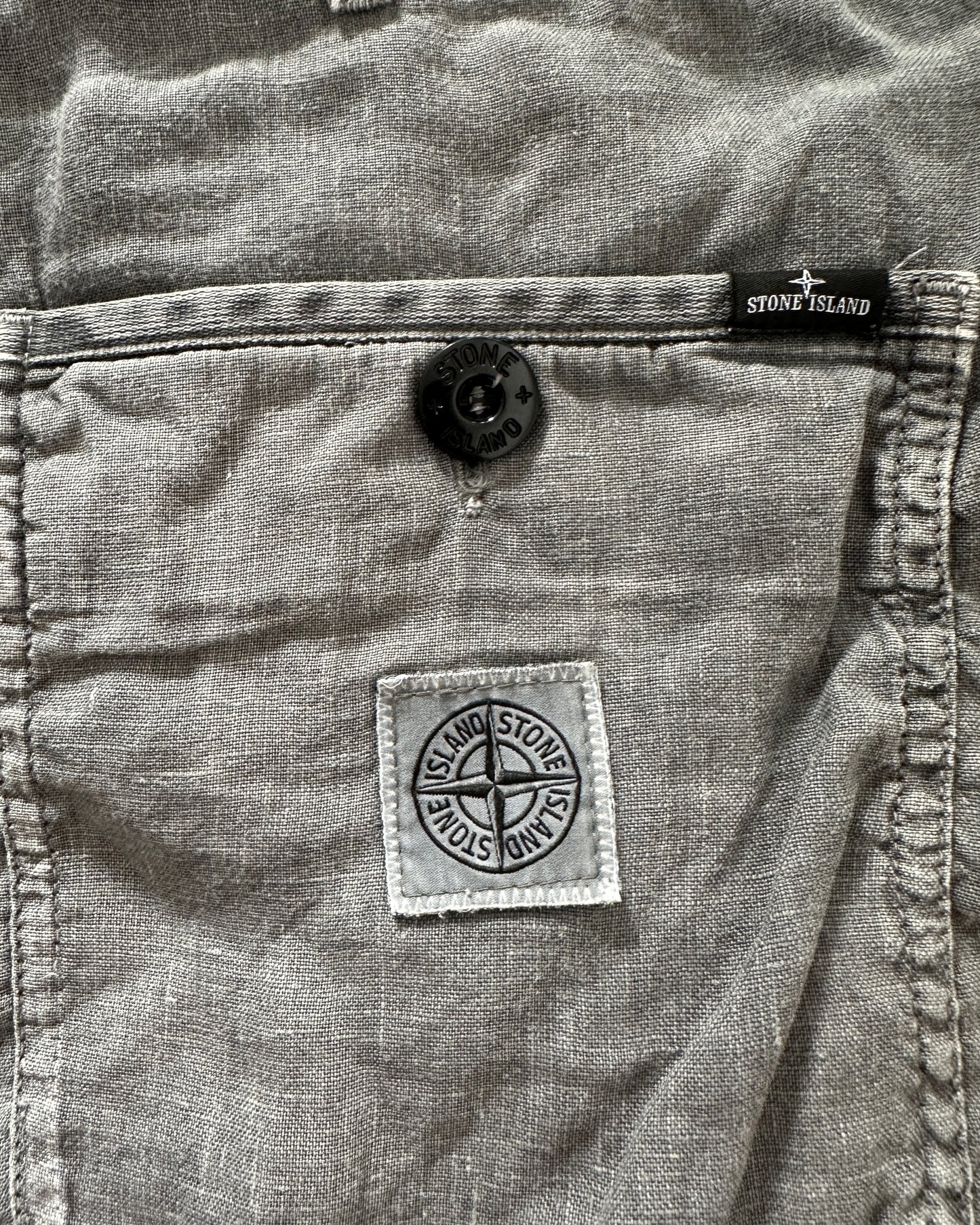 Stone Island 2015 Grey Linen Shorts - 34