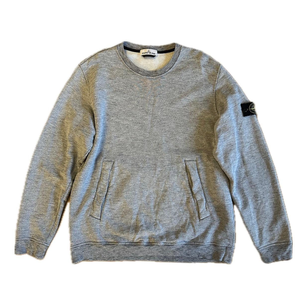 Stone Island 2019 Grey Cotton Fleece Sweatshirt - XXL - Made in Italy