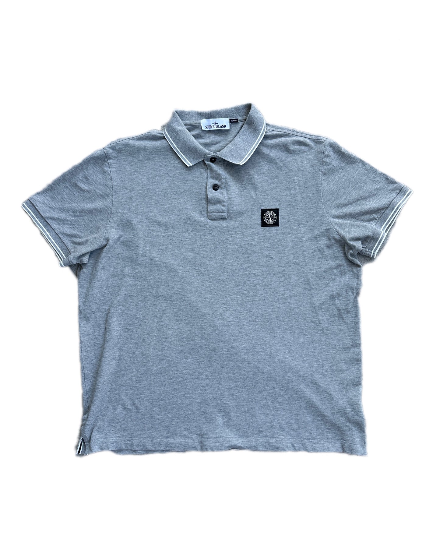 Stone Island Slim Fit Polo Shirt Grey - XXL