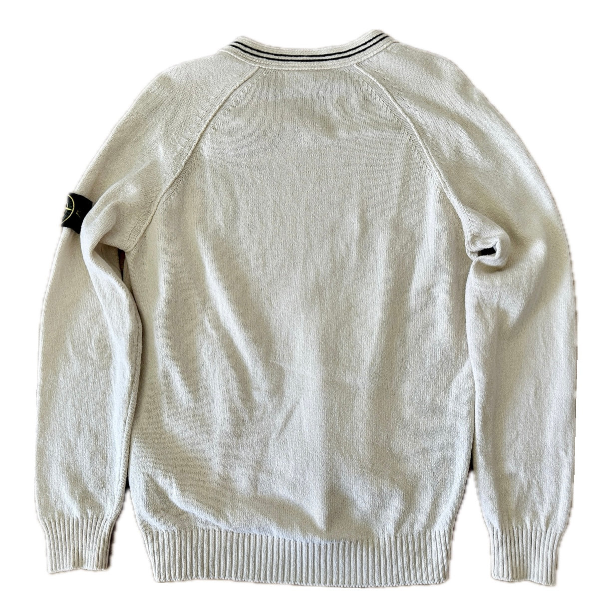 Stone Island 2011 Cotton Knit V-Neck Sweater - L - Made in Italy