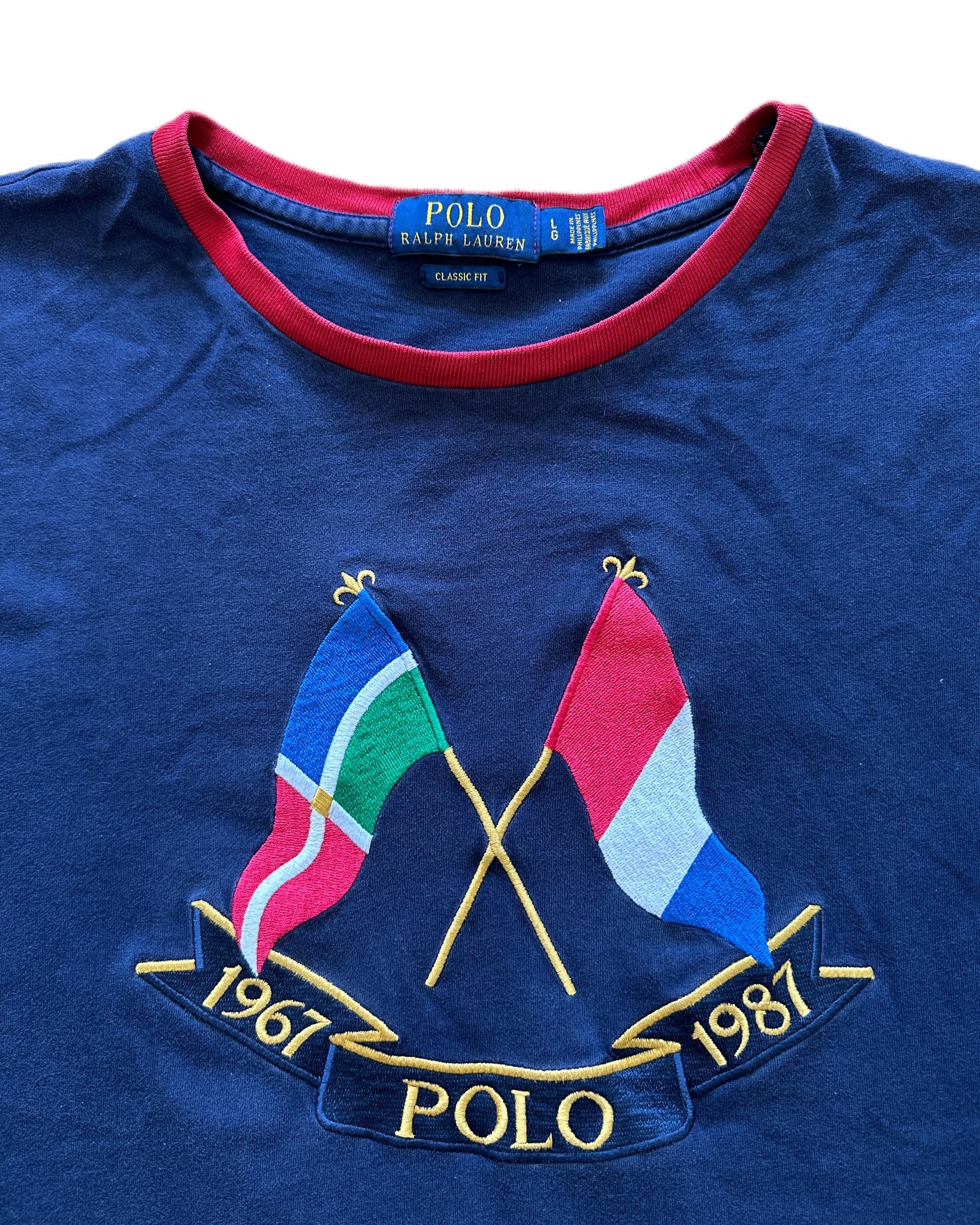 Polo Ralph Lauren  1987 Cross Flags T-Shirt Navy - L
