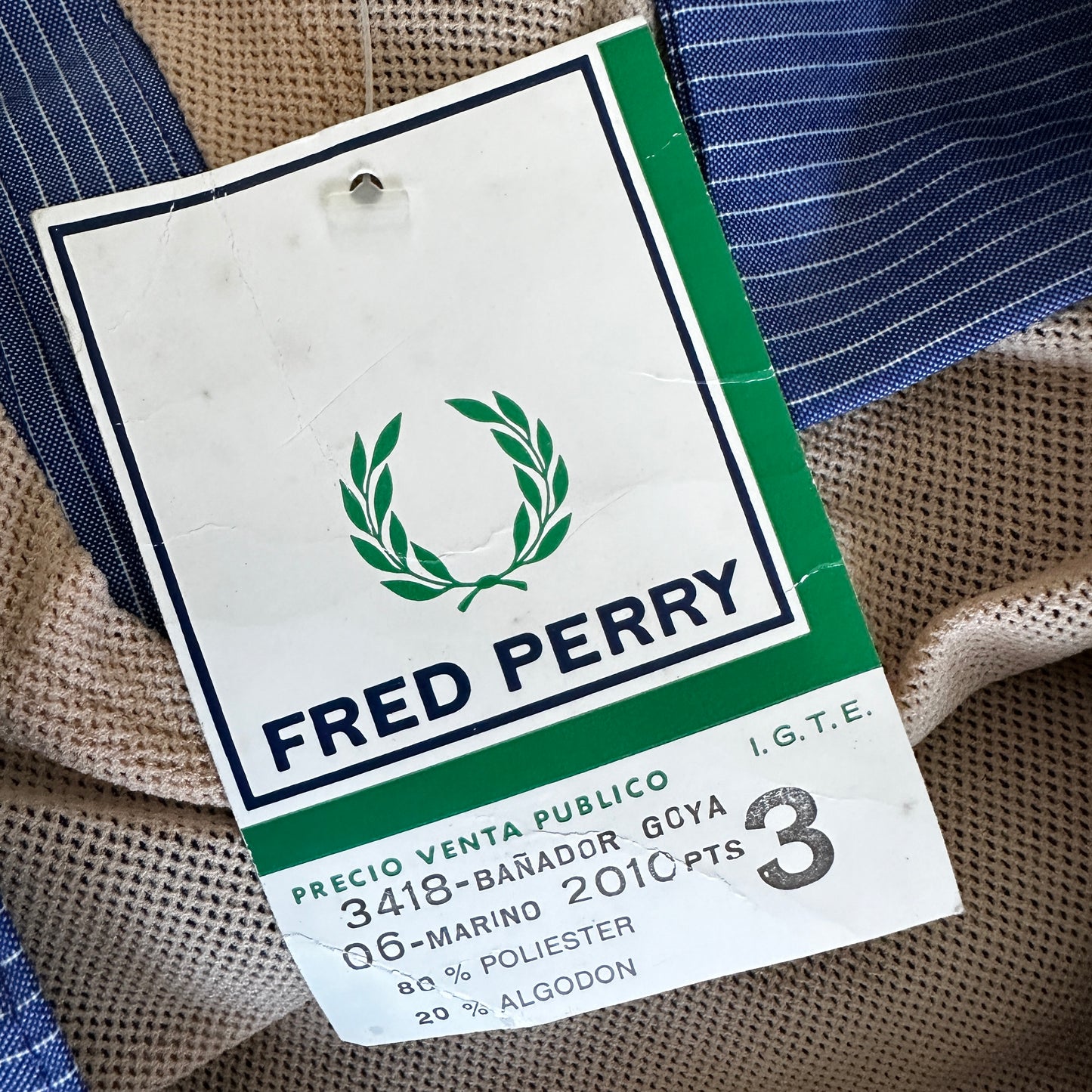 Fred Perry 80s Vintage Navy Pinstripe Shorts - 3 /  S - Made in Spain