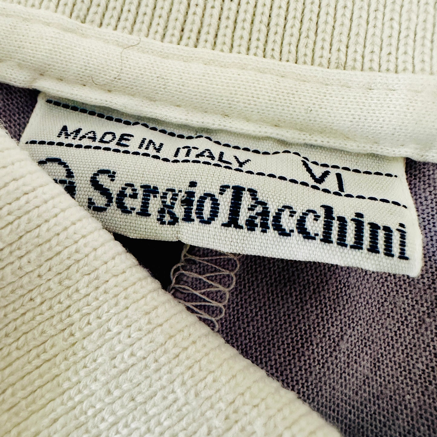 Sergio Tacchini 80s Tennis Polo Shirt - VI / L - Made in Italy