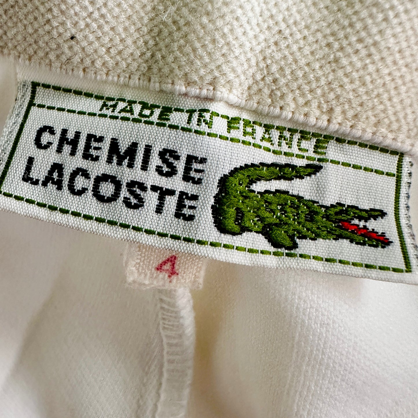 Lacoste 80s Vintage White Tennis Shorts - L - Made in France